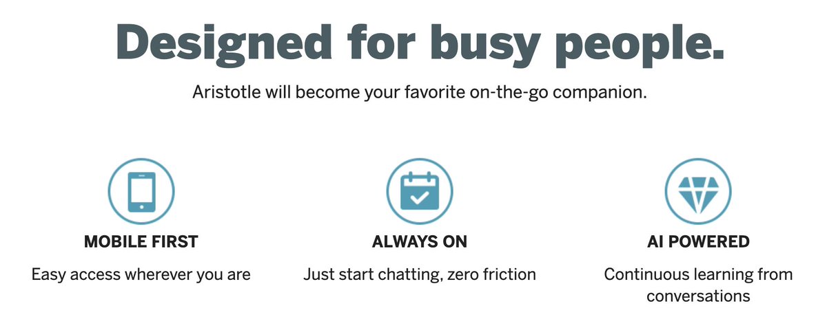 On-the-go, wherever you are, you're always able to #ChatWithAristotle