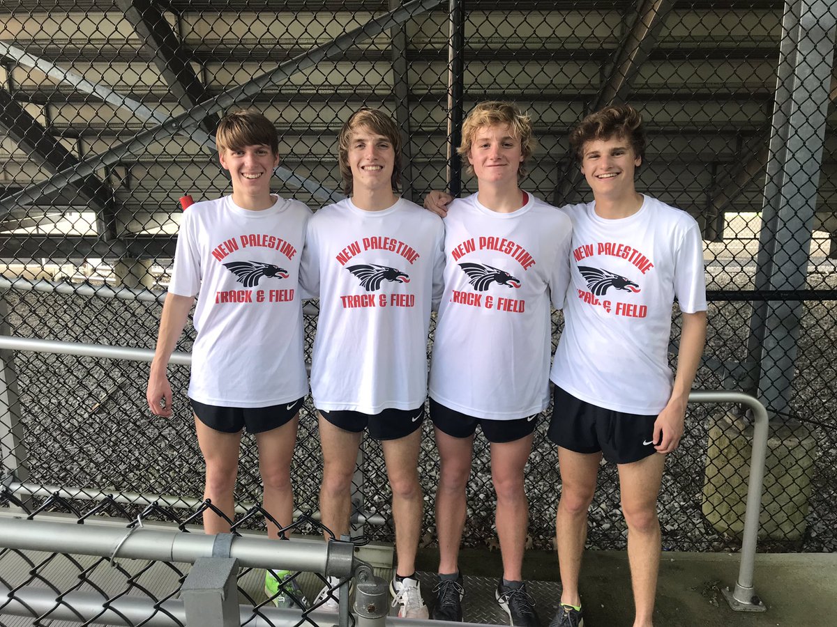 NPHStrack1's tweet photo. 🏆 4x800 Regional Champions 🏆

Congrats Josh Collins, Owen Kleine, Devon Whitaker &amp; Drew Austin!!!

#Statebound #RegionalChamps #NewPalProud #TheAnomaly https://t.co/0KAMUK9Vz7