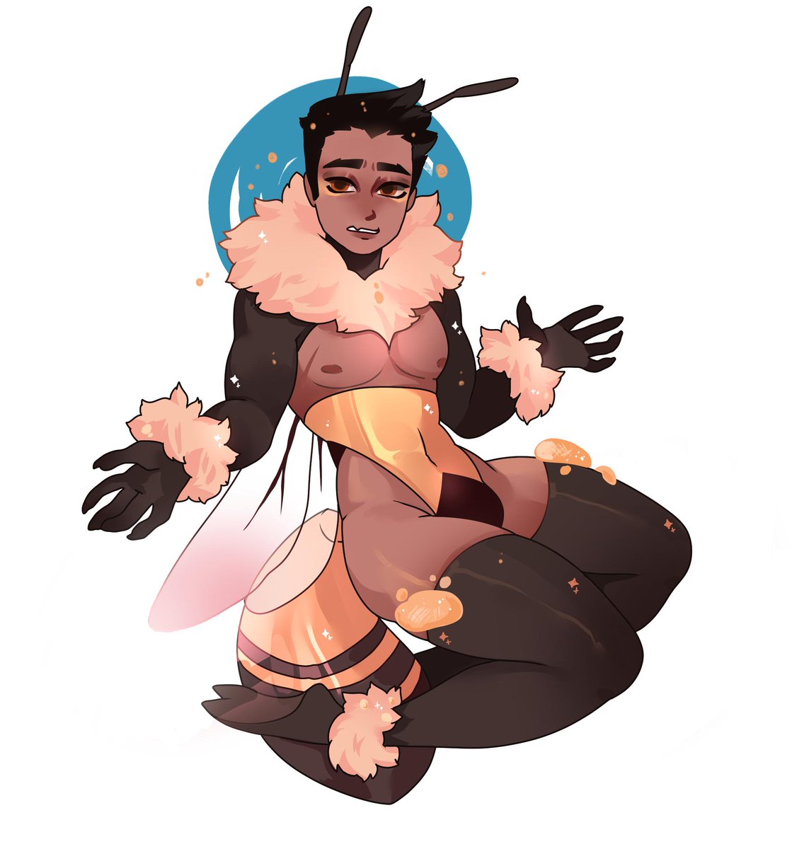 SACHIEL AND NIKO BUT its a bee movie au #oc
