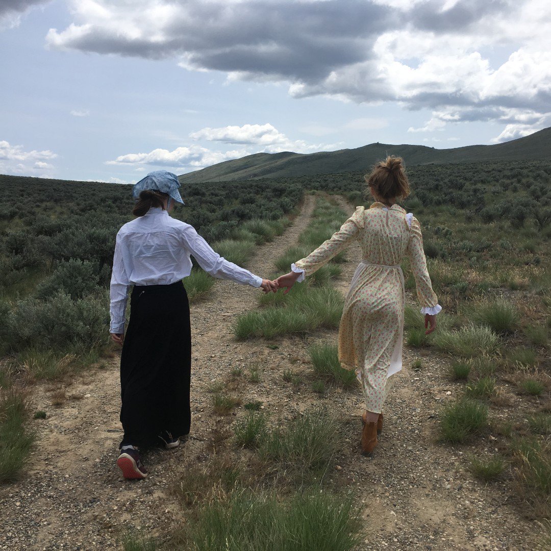 Walking hand-in-hand down the Oregon Trail....  4th/5th grade traveling school.  #travelingschool #experiential #cascadesacademy