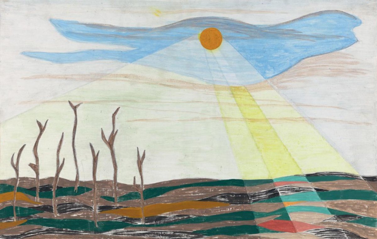 "The crops were left to dry and rot. There was no one to tend them."#13, Great Migration Series, 1941Jacob LawrenceMOMA