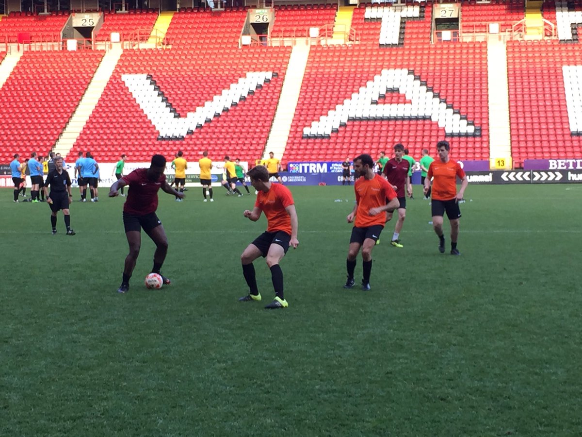 Bravo <a href="/Tradeweb/">Tradeweb</a> &amp; <a href="/CAFCofficial/">Charlton Athletic FC</a> for staging a terrific footy tournament tonight in aid of <a href="/CR_UK/">Cancer Research UK</a>  Ticked off the bucket list; scoring on The Valley’s hallowed turf. Congrats <a href="/CreditSuisse/">Credit Suisse</a> on winning an exciting penalty shoot out finale. Team RBC will return next year!