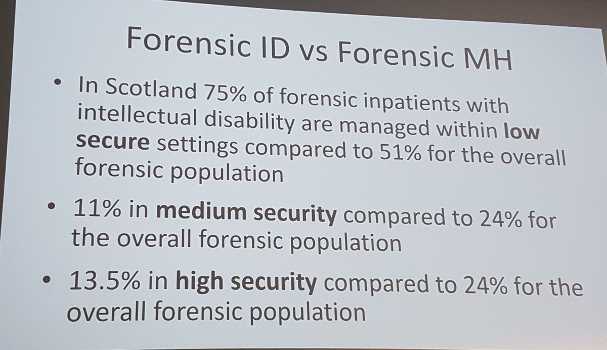 TrindallMatthew's tweet photo. Forensic Intellectual Disability vs Forensic Mental Health, Dr Jana de Villiers, #hcss19 @sophiescott2 https://t.co/gLfB37xSXw