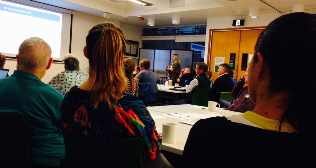 BirdlifeOz's tweet photo. Day 2 of @birdlifeoz #networkforum kicking off! First up, working together on our collaborative conservation action plans #BirdLifeNF #nationalvolunteerweek #urbanbirds #woodlandbirds https://t.co/3tDPEnlO3I