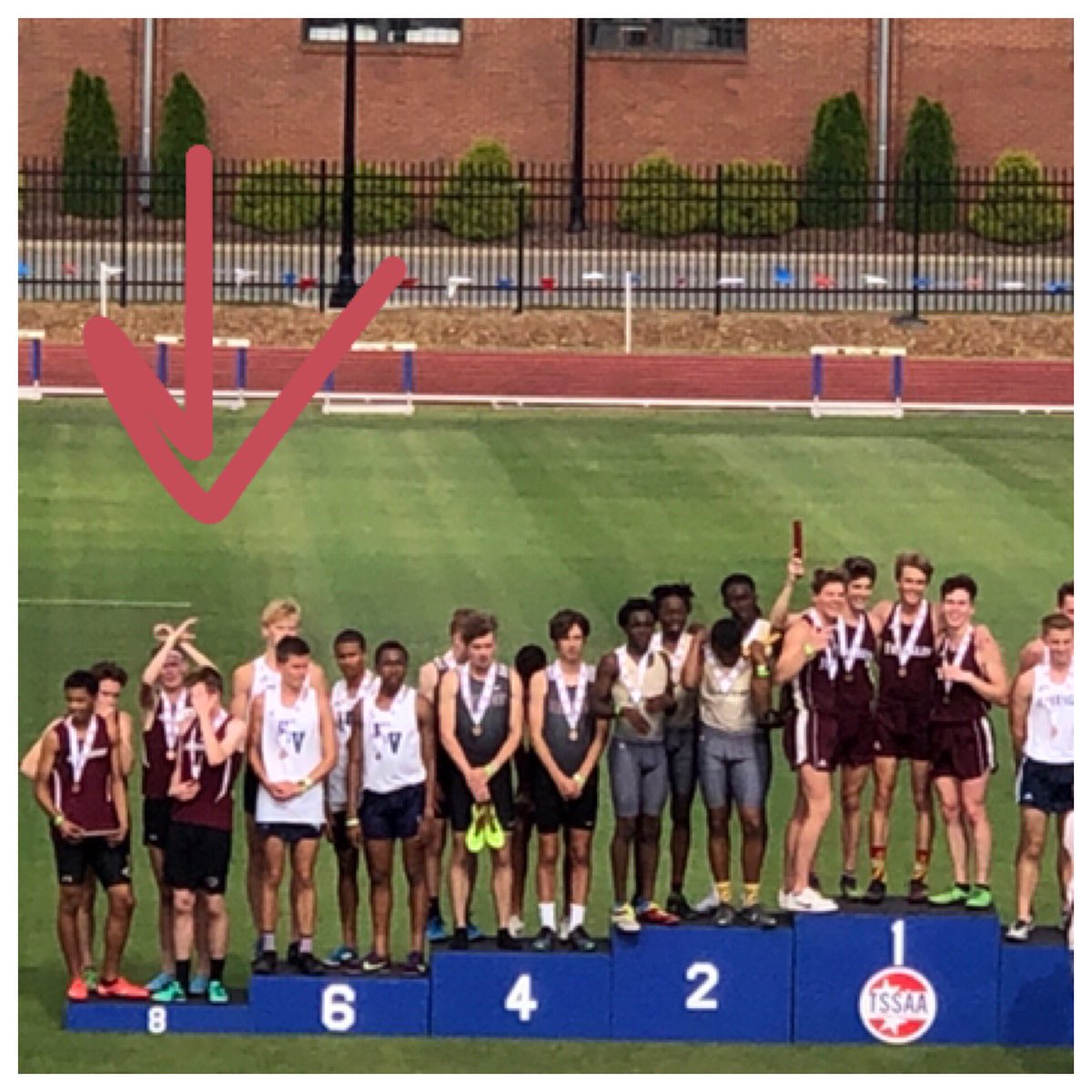 CHSDragonXC's tweet photo. Guys 4x800 on the podium! @CHSDragonTrack @CHSDragons @GoDragonsGo_ https://t.co/u9XAkjtz6C
