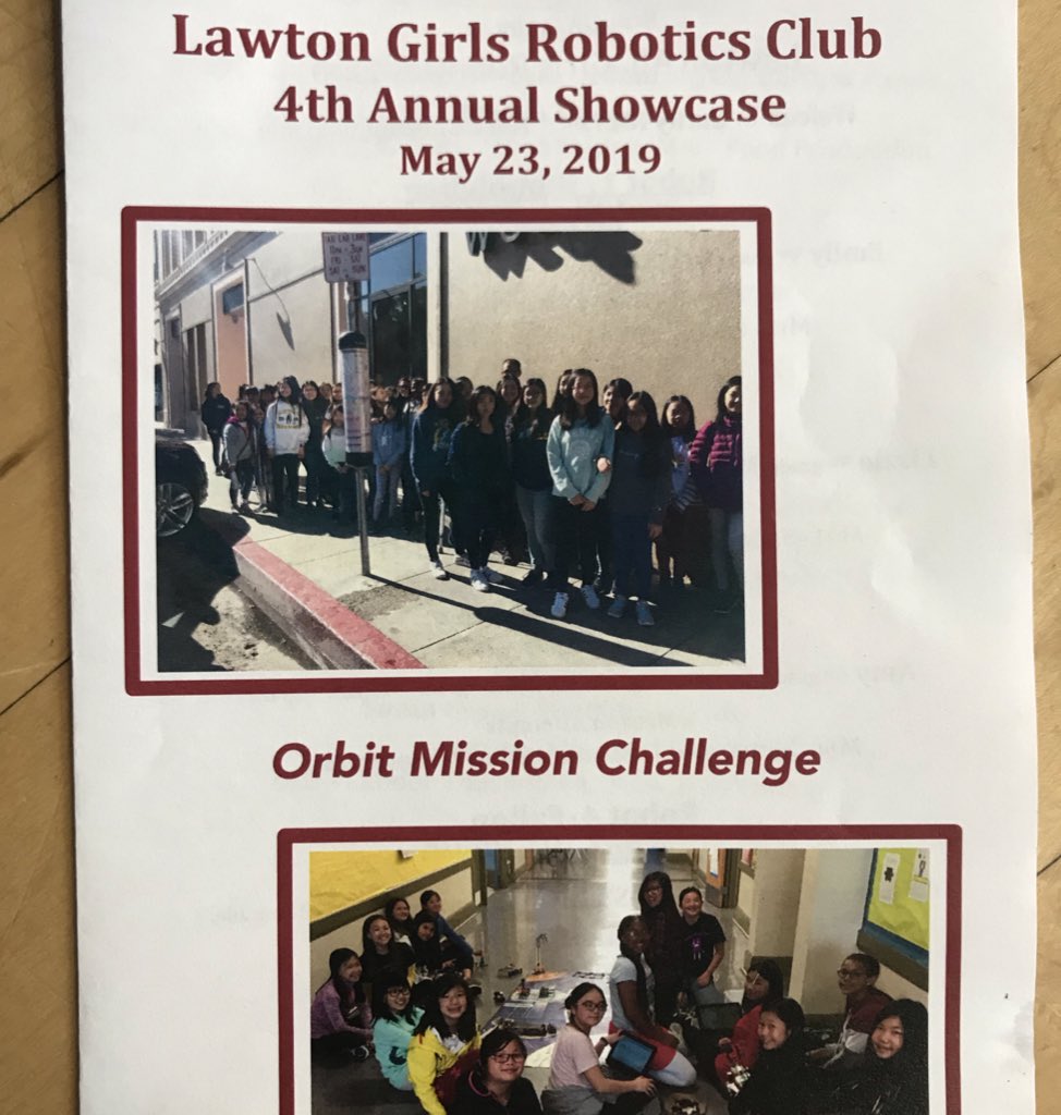 4th Annual Girls Robotics Showcase. #Thankyou especially to the 8th graders who were the founders of the program. We’ll miss you next year!! <a href="/SFUSDdot/">SFUSD Technology</a> <a href="/SFUnified/">SF public schools</a> #LawtonK8 #SFUSD #SFUSDdot #CSinSF #robotics #WeAreSFUSD
