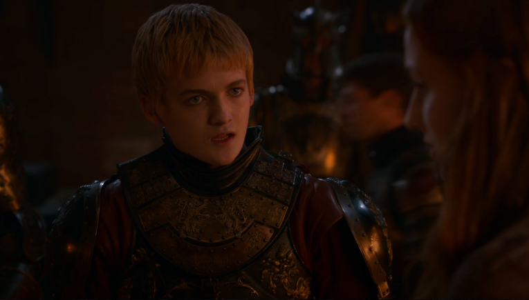 sansacstark's tweet photo. sansa tricking joffrey and making him think he should go outside the gates to fight, knowing he'll be in more danger and more likely to be killed, i'm SCREAMING. this girl has always been smart and known what was up, ya'll have just never given her credit https://t.co/3dg3CeCYjn