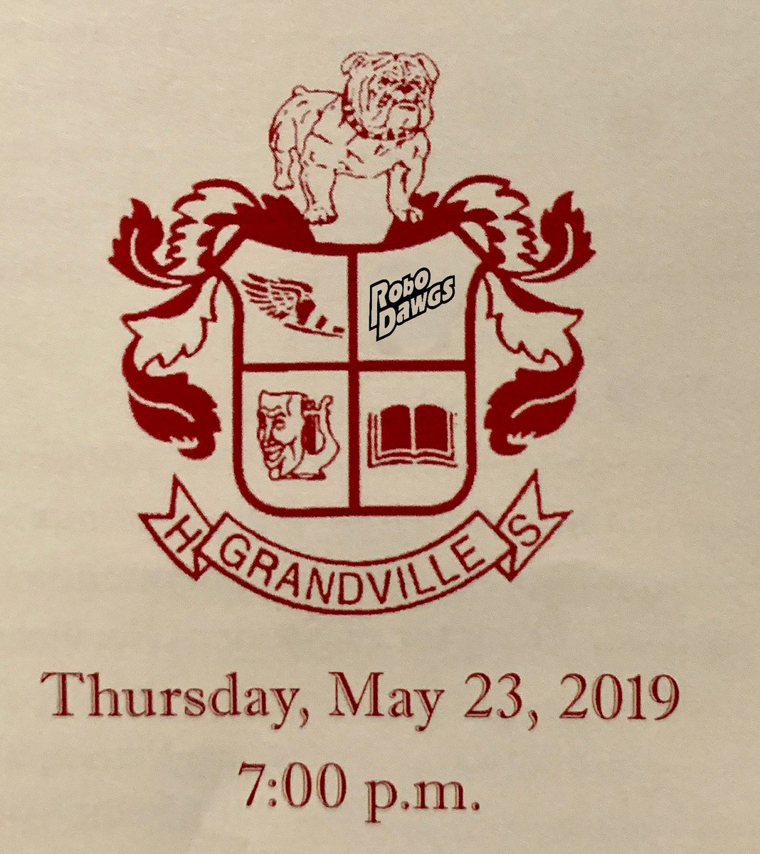 Grandville High School crest, updated after 137 years!  #robodawgs #grandvillehighschool #grandvillerobotics #grandvillebulldogs #grandvillerobodawgs