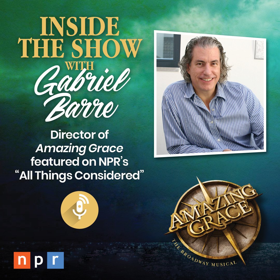 agmusical's tweet photo. If you missed it live, listen to the replay of #NPR's insightful "inside the show" interview with Gabriel Barre...the director of our Broadway &amp; currently-running Washington, DC #AmazingGraceMusical production... https://t.co/EIQJbBUmdn https://t.co/3p4uVXih3q