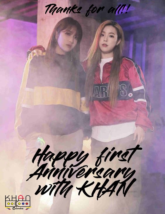 ColombiaKhan's tweet photo. Estamos super felices por que ya se cumple un año del debut de nuestras hermosas chicas, siempre las vamos a apoyar en todo lo que podamos ^^
@officialKHAN_ @BammRadio @CiudadKpop  @KPOPCOLOMBIA3 @maroo_ent #weloveKHAN #1YearWithKhan #euna #minju 

staff khan colombia 💖💖 https://t.co/HTc2xJGUEU