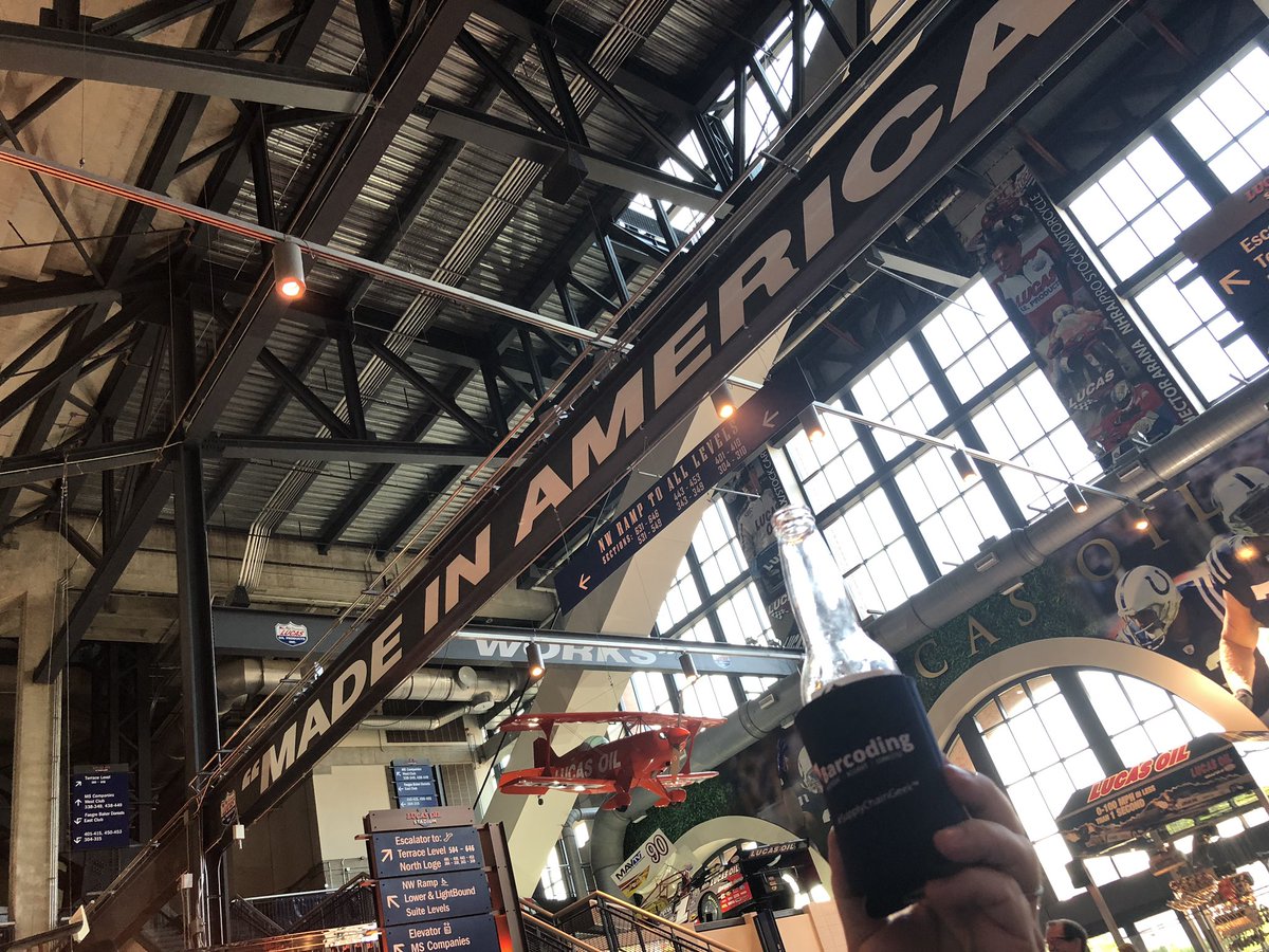 costa_jl's tweet photo. #barcodingspotted at #LucasOilStadium in #indy pre-500 with @ScanSourcePOSB woo woo! #victorylap @BarcodingInc https://t.co/g34razFCBt