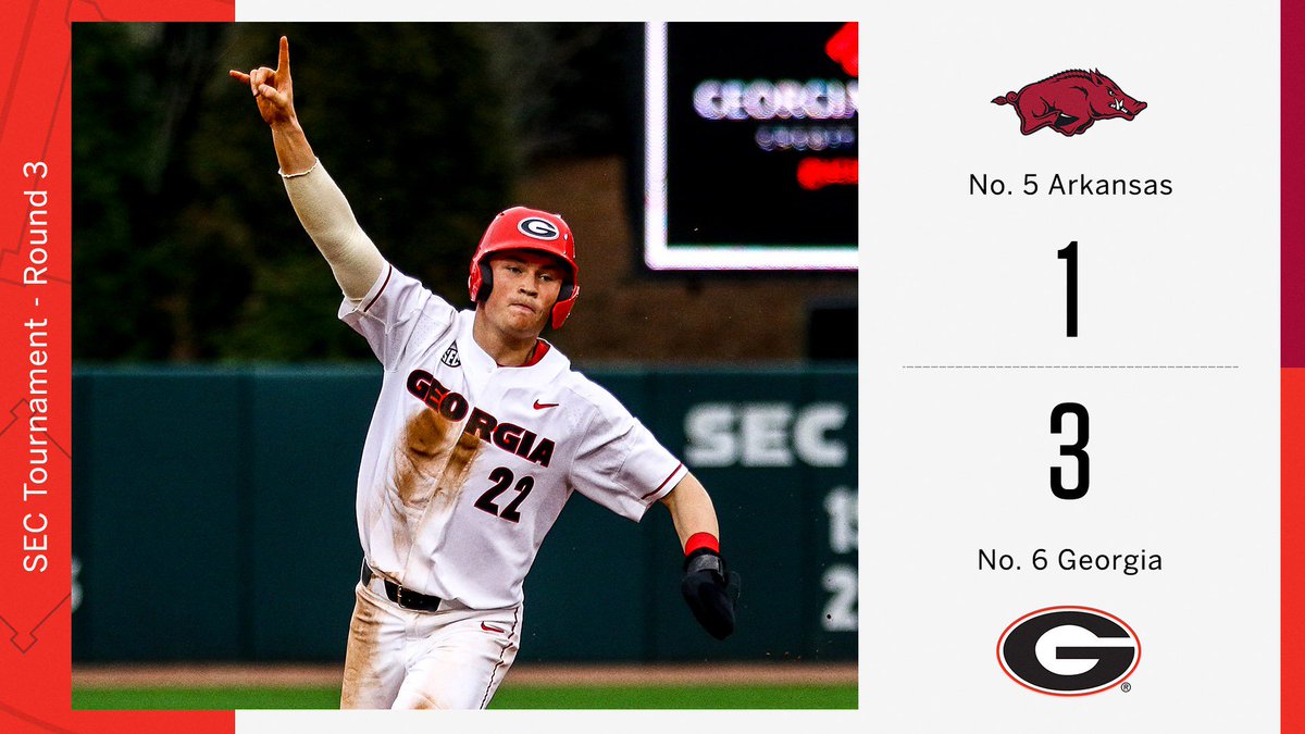 SECNetwork's tweet photo. GO DAWGS‼️

@BaseballUGA gets the W against the Razorbacks! https://t.co/z1FetjzYiR