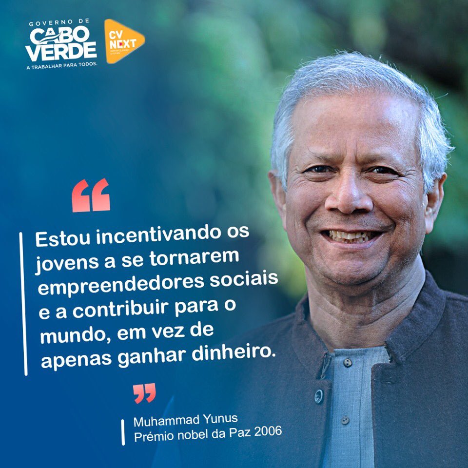 graca_patricia's tweet photo. Honored to meet the wonderful @Yunus_Centre, Prof. Yunus Nobel Laureate, 🌍 inspiring role model, speaking in #CaboVerde on #microfinance #socialbusiness. Sharing a life experience dedicated to taking millions out of poverty 👏🇨🇻 Congrats @CaboVerde_Gov #CVNext #SDGs https://t.co/xvR8vuTDaL