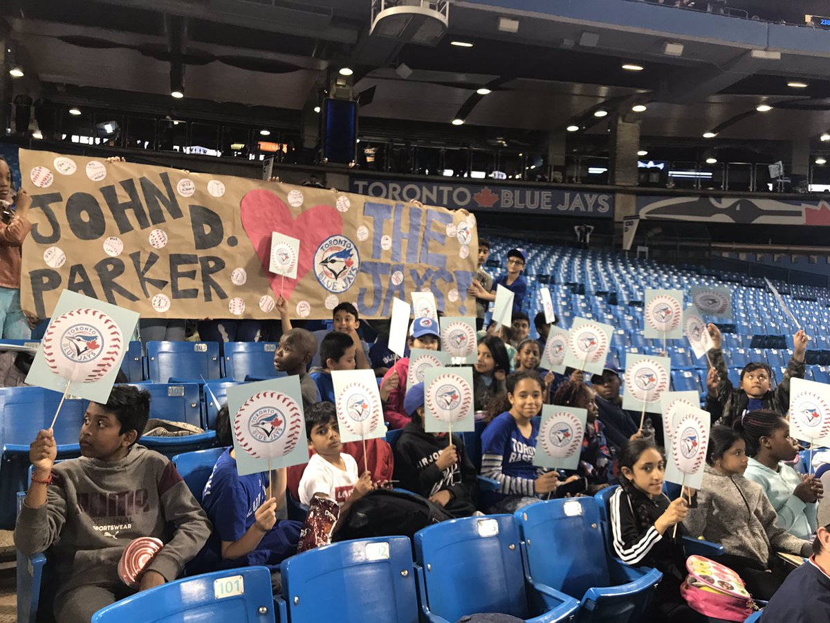 tdsb_JDP's tweet photo. Thanks to a generous donation, 41 students had their first experience attending a @BlueJays game. An awesome day for JDP...Go Jays Go!!! #tdsb @tdsb https://t.co/kHISe6rlAi