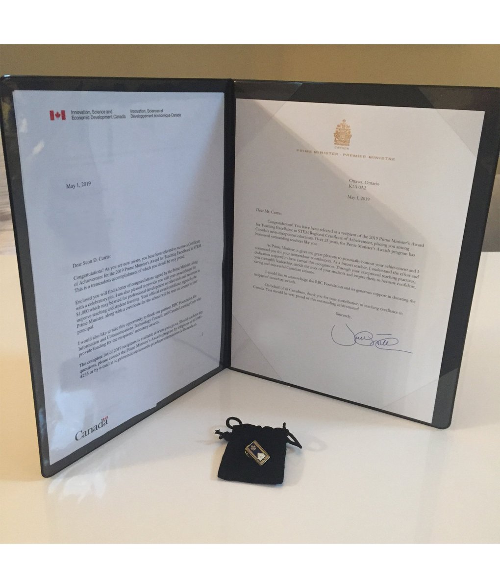 scottdcurrie's tweet photo. I work with amazing staff @JeanAugustineSS and honoured to stand among all educators within @PeelSchools &amp; @ONeducation receiving this Prime Minister’s Awards for Teaching Excellence in STEM.There are so many educators who deserve this award!Thank you
 @JustinTrudeau @CanadianPM https://t.co/Y4pLLQuOE0