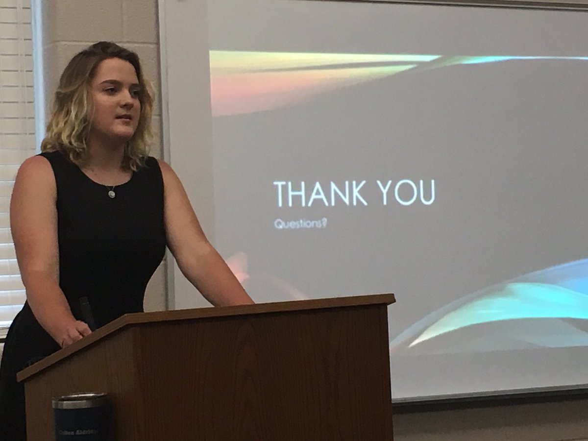 BPLA senior, Carson A., wraps up her  final exhibition. She leaves us with scholarships to K-State and 39 transfer credits from dual credit courses taken in our building with JCTC. Congratulations, Carson!