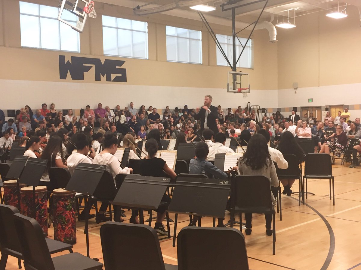 LNESmusic's tweet photo. By far, this was the most fun middle school concert I have ever attended. Congrats, @MrLWFMSBand and @WFMSarts. The amount of pure joy in the gym tonight was palpable. Keep being amazing. https://t.co/6LVppJfSnk