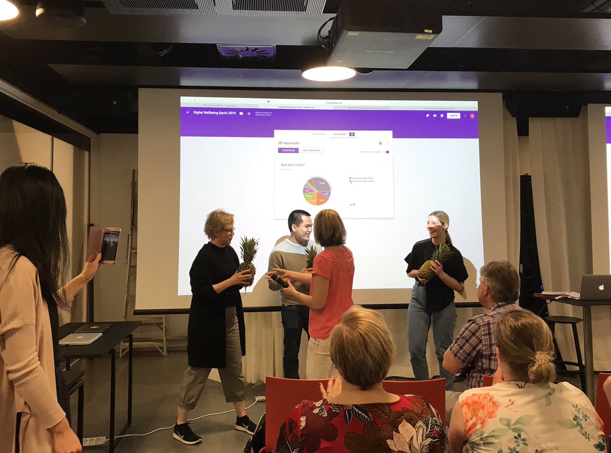What an exiting week with #3amk #digitalwellbeingsprint. After many inspirational lectures, speeches and sprint working hours the students had their final presentations regarding real company challenges. Very well done! <a href="/metropolia/">Metropolia</a> <a href="/laureauas/">Laurea-ammattikorkeakoulu</a> <a href="/HAAGAHELIAamk/">Haaga-Helia AMK</a>
