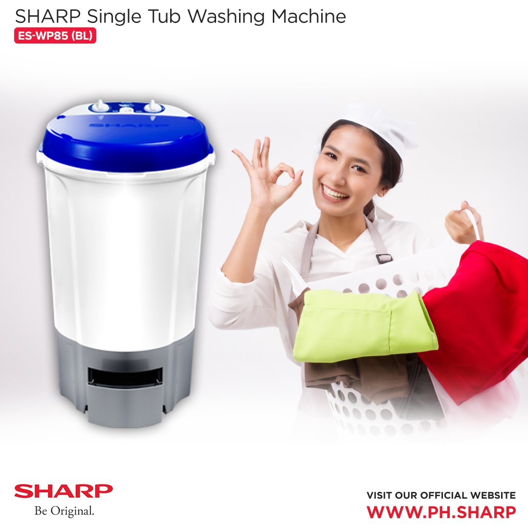 Filipino families love the simple and compact design of the Sharp Washing Machine. It's very easy to use and can work up to 15 minutes of washing! Get one for your home now!