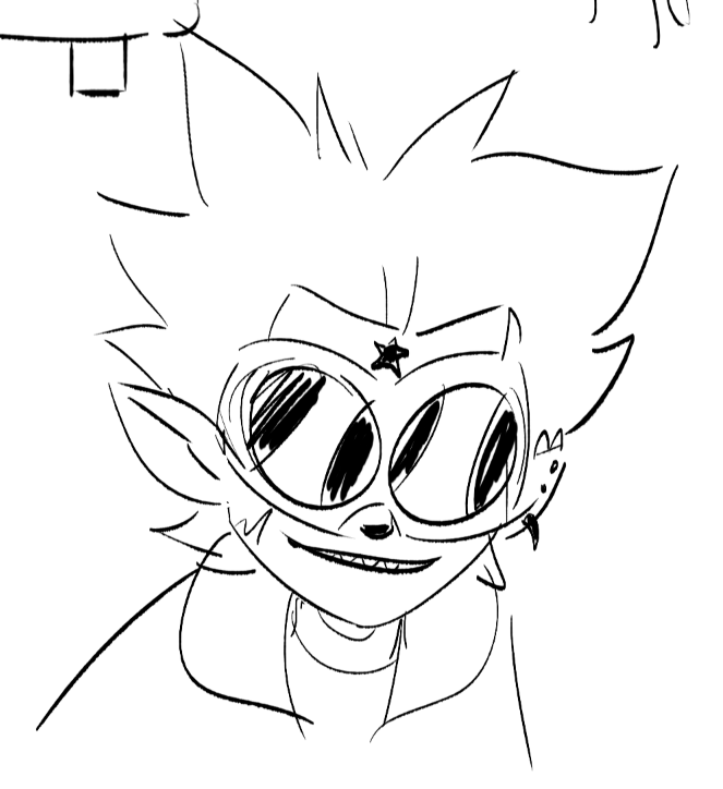 Okay so after looking at all my favorite spiky boys yesterday I decided to try drawing one of my own?? I urgently need more y2k aesthetic in character design nowadays