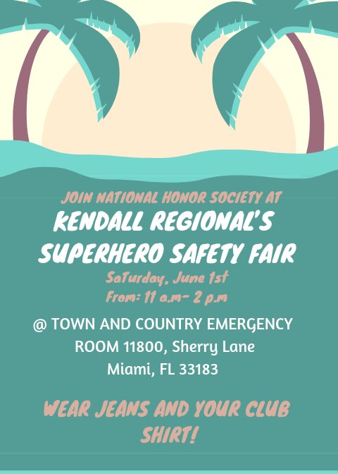 NHSMater's tweet photo. Make sure to join NHS next weekend for Kendall Regional’s Summer “Superhero” event! Hope to see you there!🌟 https://t.co/fmTr0gbWNN
