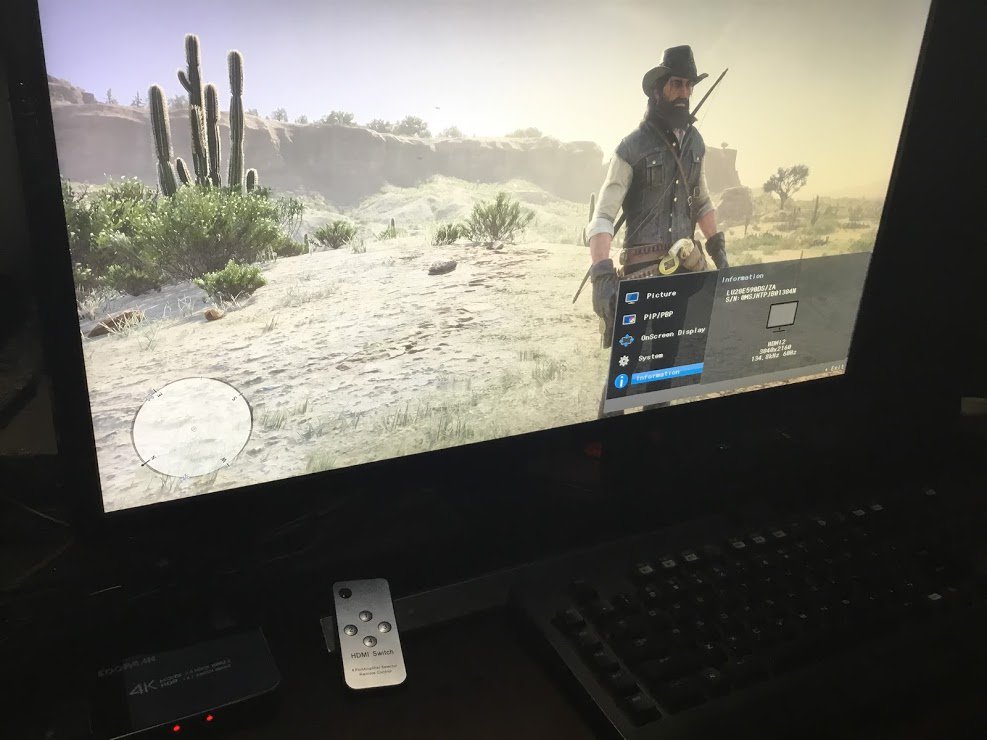 Koopmantech's tweet photo. 4K 60Hz HDMI 2.0 Switch tester sharing time 
#giveaway Win yours by:
Follow @Koopmantech &amp; RT 
Comment what are your game consoles (#ps4 #XboxOneX #XboxOne #NintendoSwitch #box360 #XboxShare )
📷 by OrneryAndMean @PlayStation @Xbox @NintendoAmerica https://t.co/1GMwUTLpgE