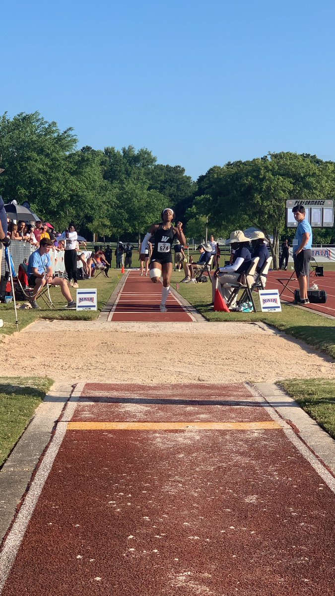 WebberTFXC's tweet photo. J’nai Taylor finishes 17th in the NAIA National Championship today in the Women’s Long Jump #webbertf https://t.co/fdvVt4iOAD