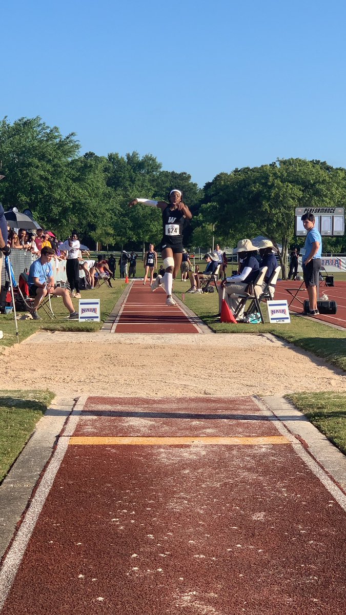 WebberTFXC's tweet photo. J’nai Taylor finishes 17th in the NAIA National Championship today in the Women’s Long Jump #webbertf https://t.co/fdvVt4iOAD