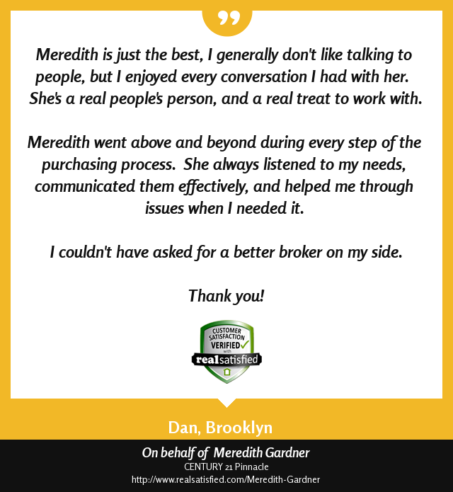 MGardnerRealtor's tweet photo. Smiling from ear to ear as I read this wonderful recommendation.  https://t.co/HWtRVG2ARH via @realsatisfied https://t.co/kdJzGGpQsZ