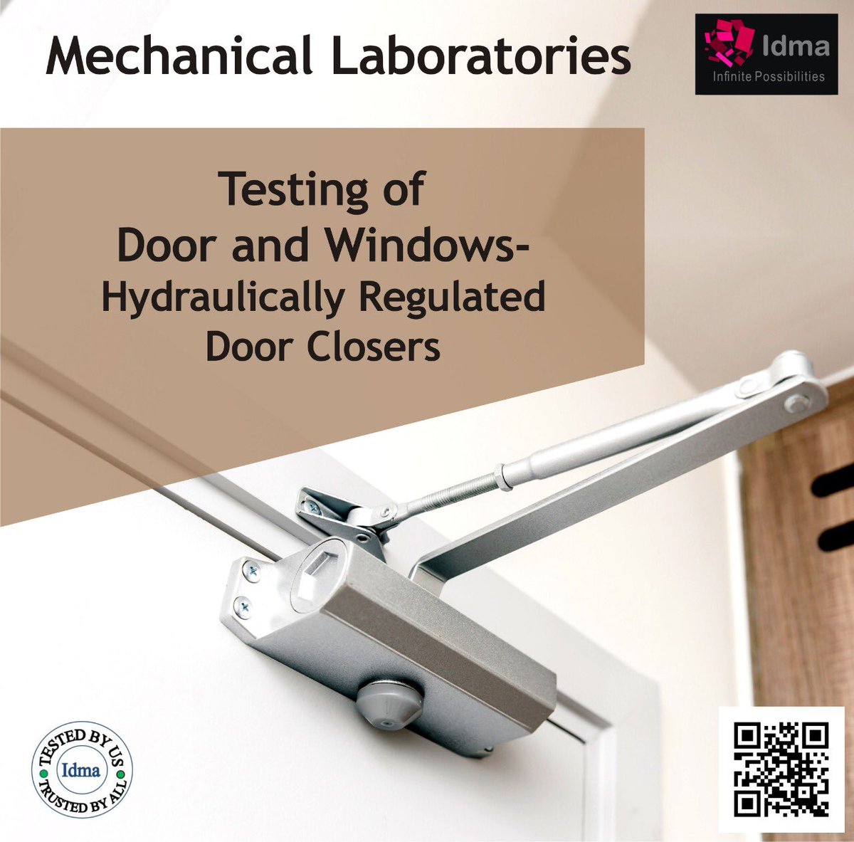 IdmaGroup's tweet photo. Our #Mechanical #Testing #Laboratories are #NABL & #BIS approved to #Test #Door & #Window-#Hydraulically Regulated #DoorCloser as per IS 3564 :: 1995
#qualitytesting #labtesting #doorclosers #mechanicaltesting https://t.co/KkOPOTmqK0