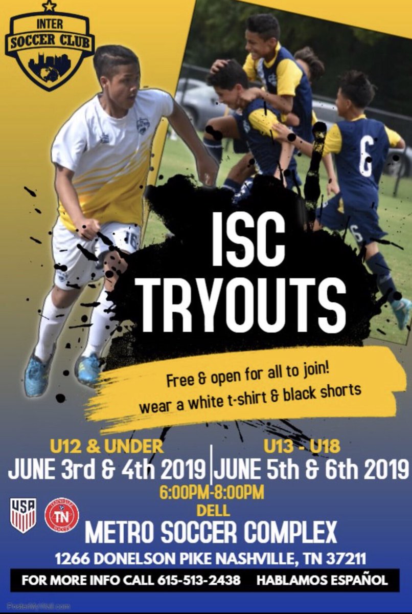 ISCsoccer615's tweet photo. Registration for Inter Soccer Club tryouts is now open! Click the link to join us the first week of June to learn more about our programs and to find the perfect team for your child! https://t.co/Qh40gCyHHb https://t.co/mj7jB7tyxN