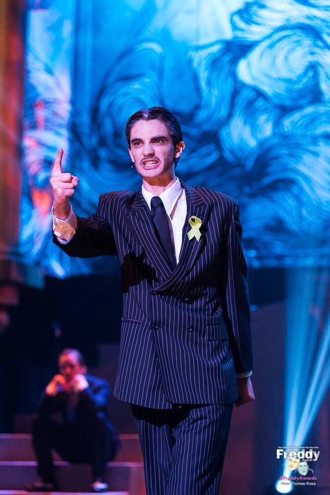 Congratulations to Cody Jackson for winning the Freddy Award for Outstanding Actor in a Leading Role! Congratulations to all the nominees for outstanding performances, and thank you to the <a href="/freddyawards/">FREDDY Awards</a> for creating such a wonderful night! <a href="/WHRHighSchool/">Warren Hills HS</a>