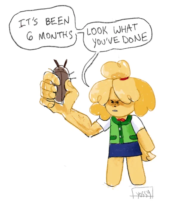 i haven't played #acnl in a while... sorry isabelle :(( 