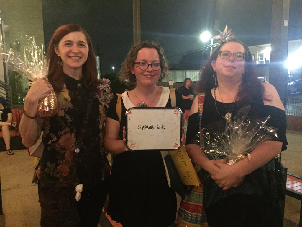 celesteavonne's tweet photo. We won first place in the San Marcos Public Library Adult Spelling Bee @sanmarcosrecord @arobingoestweet #BeeWitched https://t.co/BaWJgcTk7Z