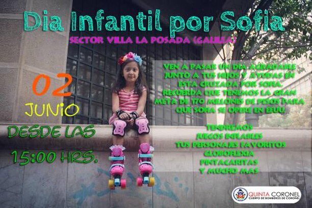 Coteprevencion's tweet photo. El 02 de junio en Coronel
#sumate #unidosdecorazonporsofia #unidosdecorazónporlaniñez #unidosdecorazon #sofiatoledorodriguez #170millones #juntoslolograremos #porunacirugiade❤️parasofia #boston #bostonchildrenshospital @BostonChildrens @Boston @BostonHeartDX https://t.co/4Iv1qrBDRs