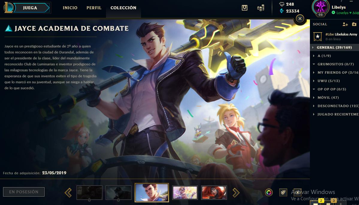 Libelys_OP's tweet photo. Muchas gracias por el skin @_MarioMe @lollatam , q genial que por ir al #opengg me pude ganar a Jayce Academia de combate. #Leaguepartner 🥰🥰🥰🥰😊😊😊😊😊 https://t.co/FFOVsCVEuo