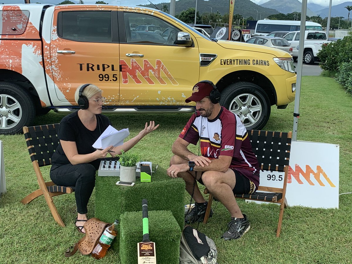 Great to see champions of the game supporting #mastersgames #bullmasters #cricket #triplemcairns