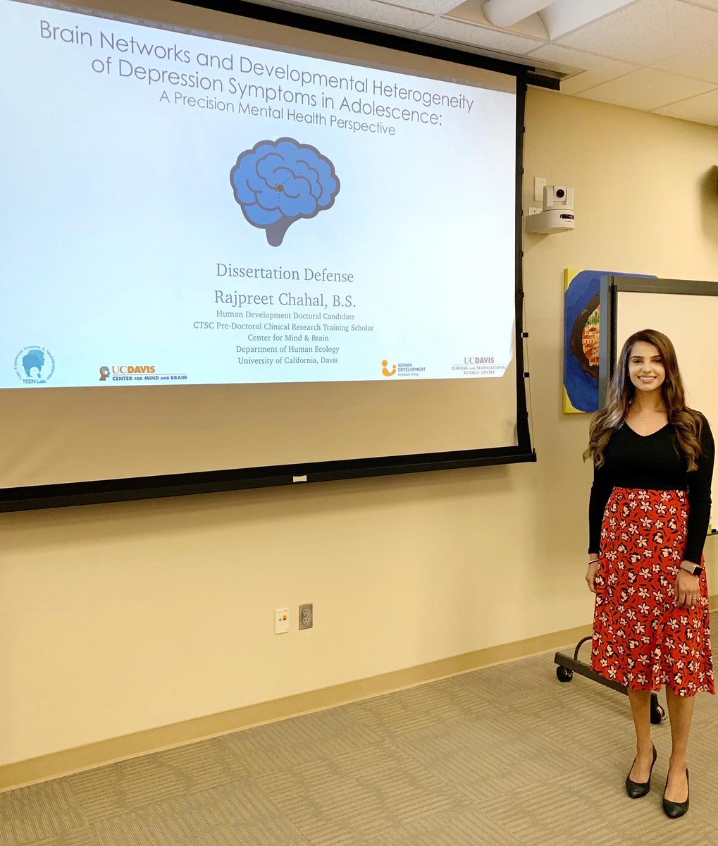 TEEN Lab (@teenlabucd) on Twitter photo Congratulations to Dr. Rajpreet Chahal ( @Rajpreet_Chahal ), member of <a href="/TEENlabUCD/">TEEN Lab</a> & <a href="/UCD_CMB/">UC-Davis Center for Mind & Brain</a> , for her successful PhD defense today! Raj also completed her Designated Emphasis in Translational Research & TL1 Clinical Research Training Program with <a href="/UCDavisCTSC/">UC Davis Clinical and Translational Science Center</a> ! Congratulations to Dr. Rajpreet Chahal ( @Rajpreet_Chahal ), member of <a href="/TEENlabUCD/">TEEN Lab</a> & <a href="/UCD_CMB/">UC-Davis Center for Mind & Brain</a> , for her successful PhD defense today! Raj also completed her Designated Emphasis in Translational Research & TL1 Clinical Research Training Program with <a href="/UCDavisCTSC/">UC Davis Clinical and Translational Science Center</a> !