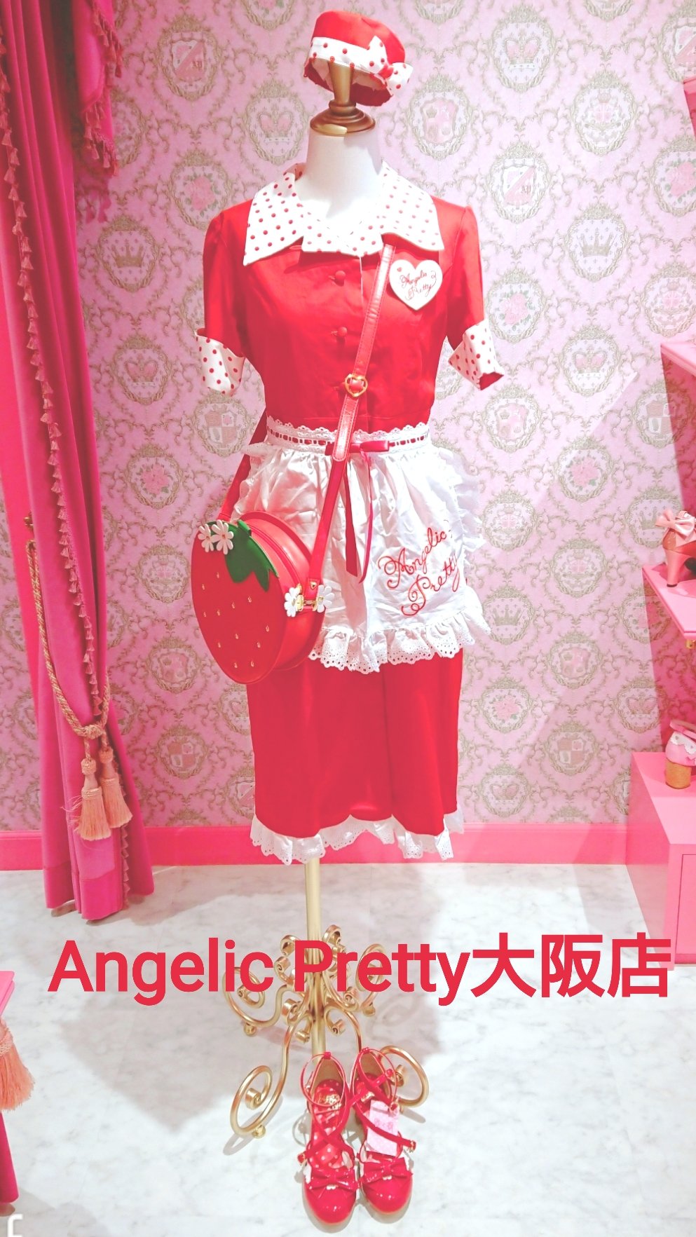 Angelic Pretty Milk Shake タイトワンピース(アカ) www ...