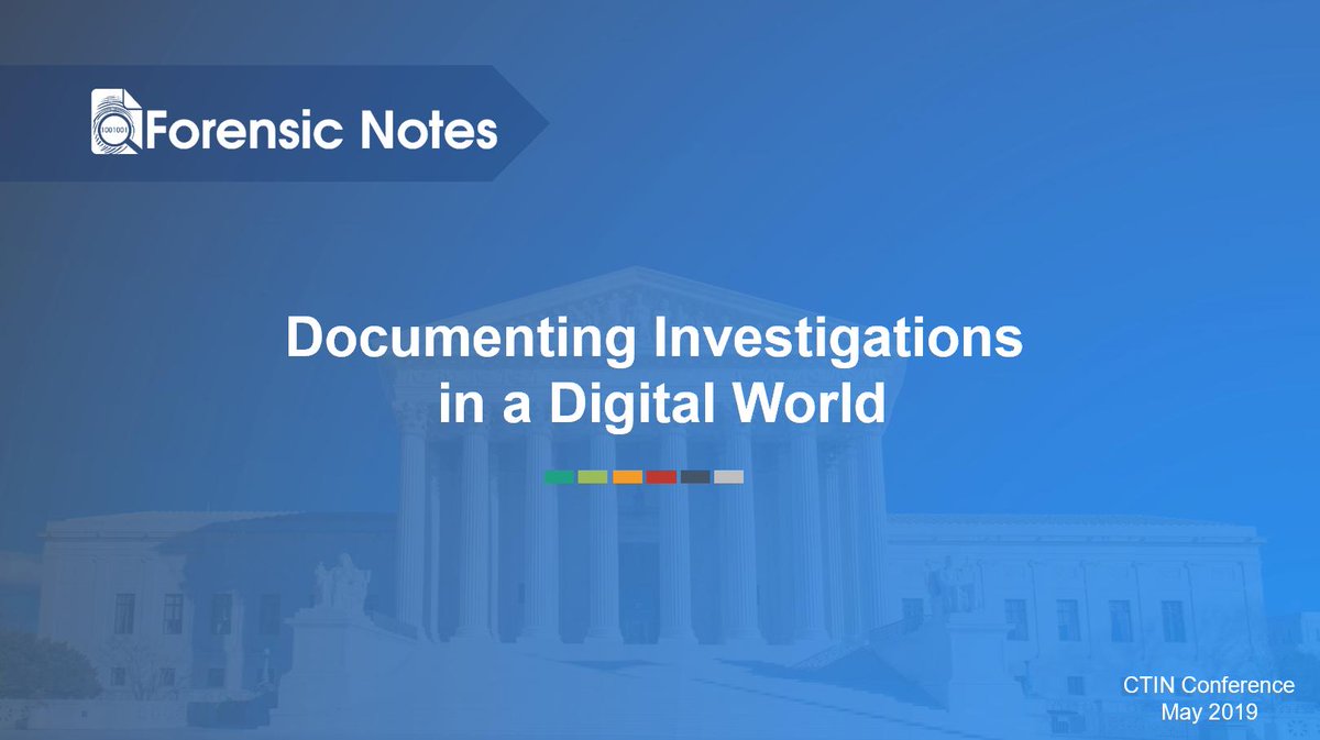 Forensic_Notes's tweet photo. #CTIN has been a great conference. Happy to present on "Documenting Investigation in a Digital World". Lots of great discussions and questions. Thank you to everyone that attended both the presentation and our table.
#CTINcon2019 https://t.co/WR5H3JB1RU