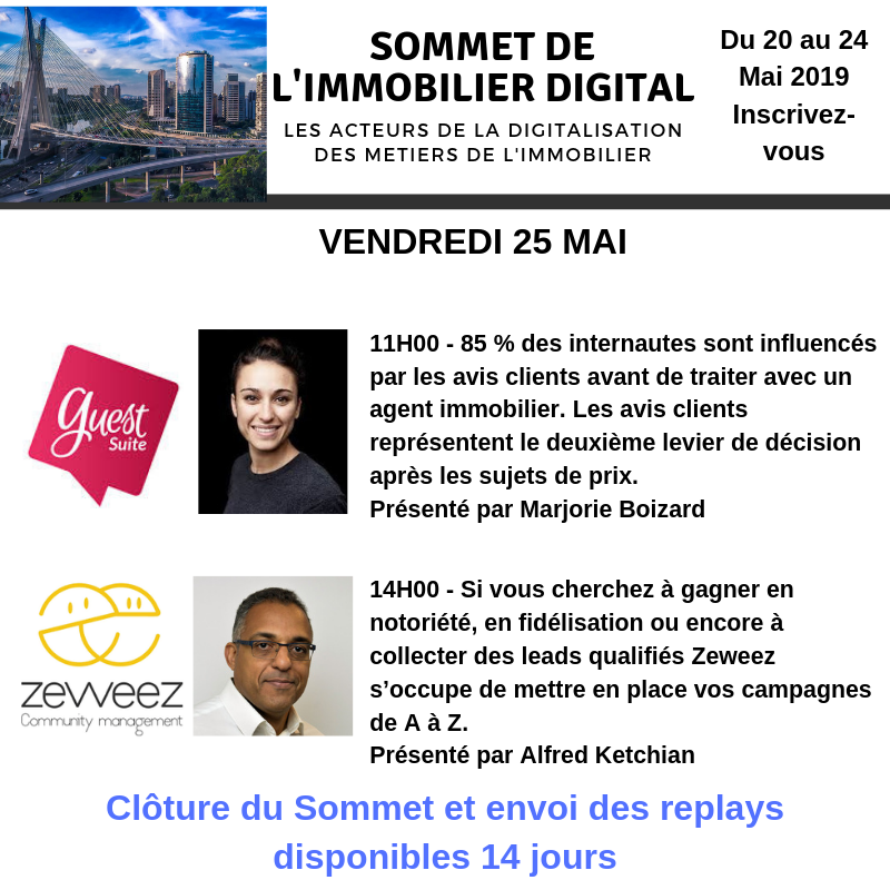 Dernière journée du sommet de l'immobilier digital :
Avis client et communication digitale au programme
bit.ly/2SrHofJ
#immobilier #digital #mandat #vente #avisclient #communication #formation #services #guestsuite #zeweez #avis #client #internet #notoriété #visibilité
