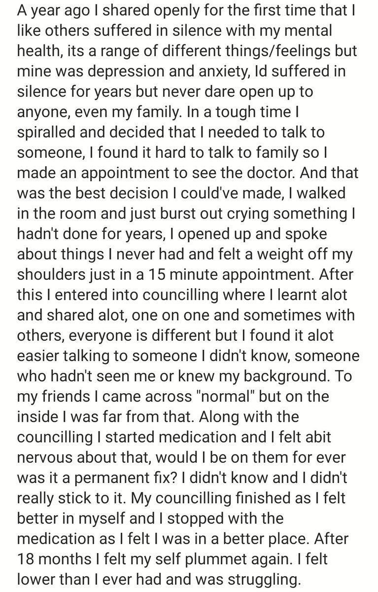 NonLeagueDad's tweet image. My #MentalHealth story ππ
#MentalHealthAwareness