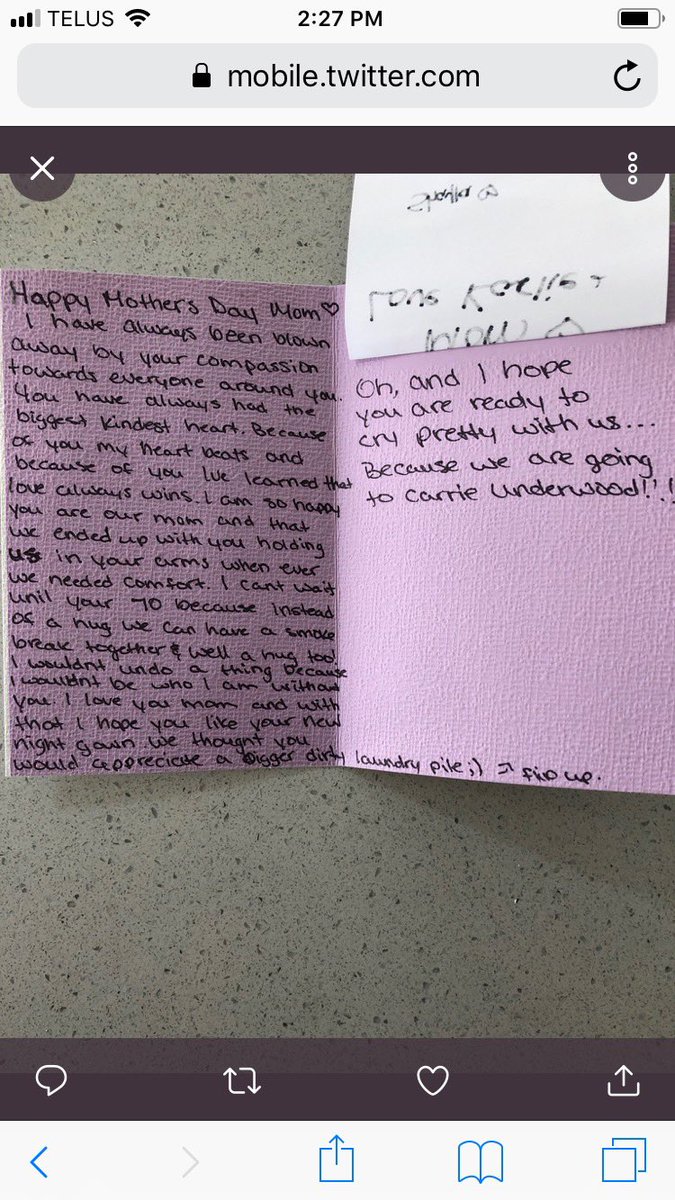 Shaayla_16's tweet photo. T-minus 5 days until I see @carrieunderwood for the 4th time coming to Edmonton so happy my sister and I could surprise my mom for Mother’s Day with tickets https://t.co/mbF7MCiiTO