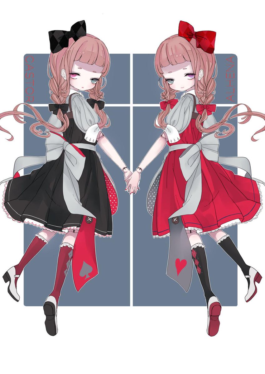 昔描いた双子の女の子絵です 浅見あさとのイラスト 昔描いた双子の女の子絵です 浅見あさとのイラスト