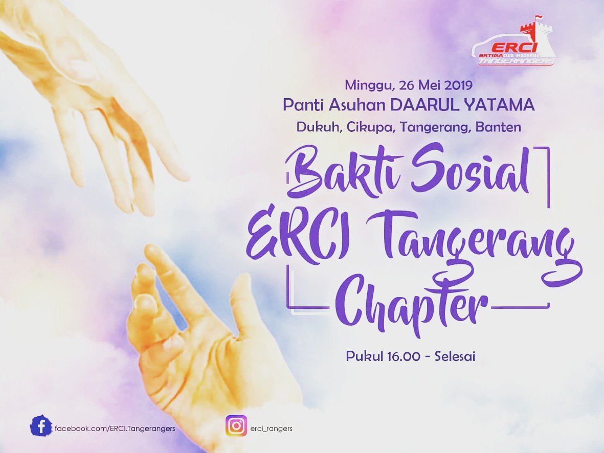 Jika seseorang meninggal dunia, maka terputuslah amalnya kecuali tiga perkara:
1. Sedekah jariyah,
2. Ilmu yang dimanfaatkan, &
3. Do'a anak yang sholeh
Karenanya, Yuk kita ramaikan acara indah ini krn kita pasti bisa
#ercitangerang
#bukapuasabersama
#pantiasuhan
#daarulyataamaa