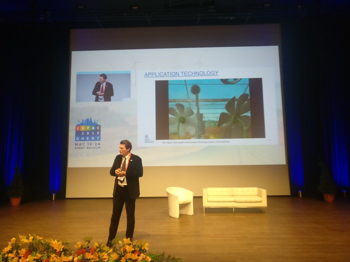 "Application technology and formulation has been developed for synthetic #cropprotection products and not for biopesticides! That can partially explain the current difference in efficacy", says <a href="/PSpanoghe/">Pieter Spanoghe</a> from <a href="/ResearchUGent/">Ghent University Research</a> <a href="/ugent/">UGent</a> #iupacNextGen