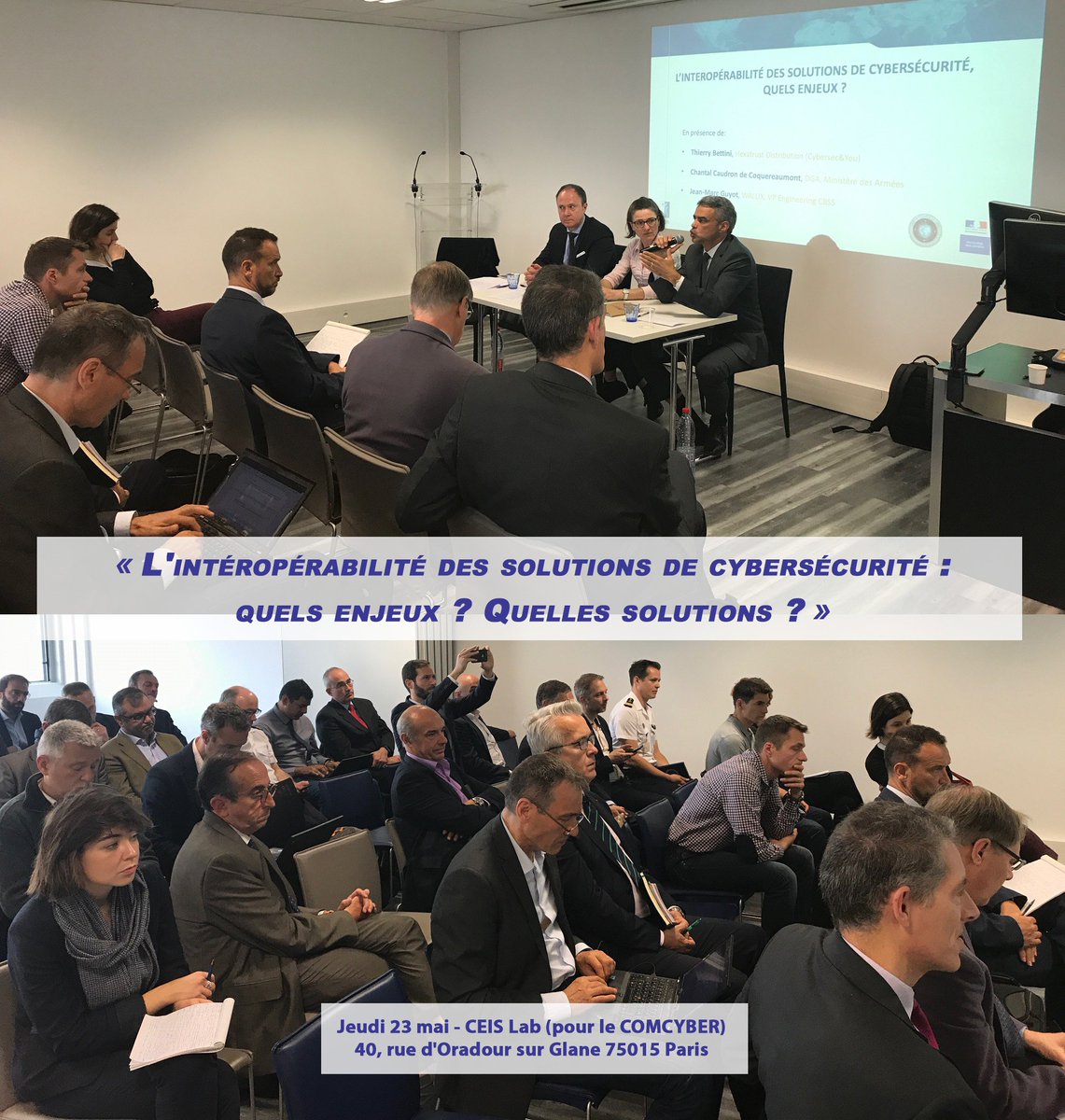 ceis_strat's tweet image. [#CEISlab #cybersécurité] Hier a eu lieu le 1er d&apos;une série de rdv thématiques organisés et animés par @ceis_strat pour le @ComcyberFR. Le thème : &quot;L&apos;intéropérabilité des solutions de cybersécurité&quot;. Un grand merci aux intervenants et aux participants pr ces échanges de qualité !