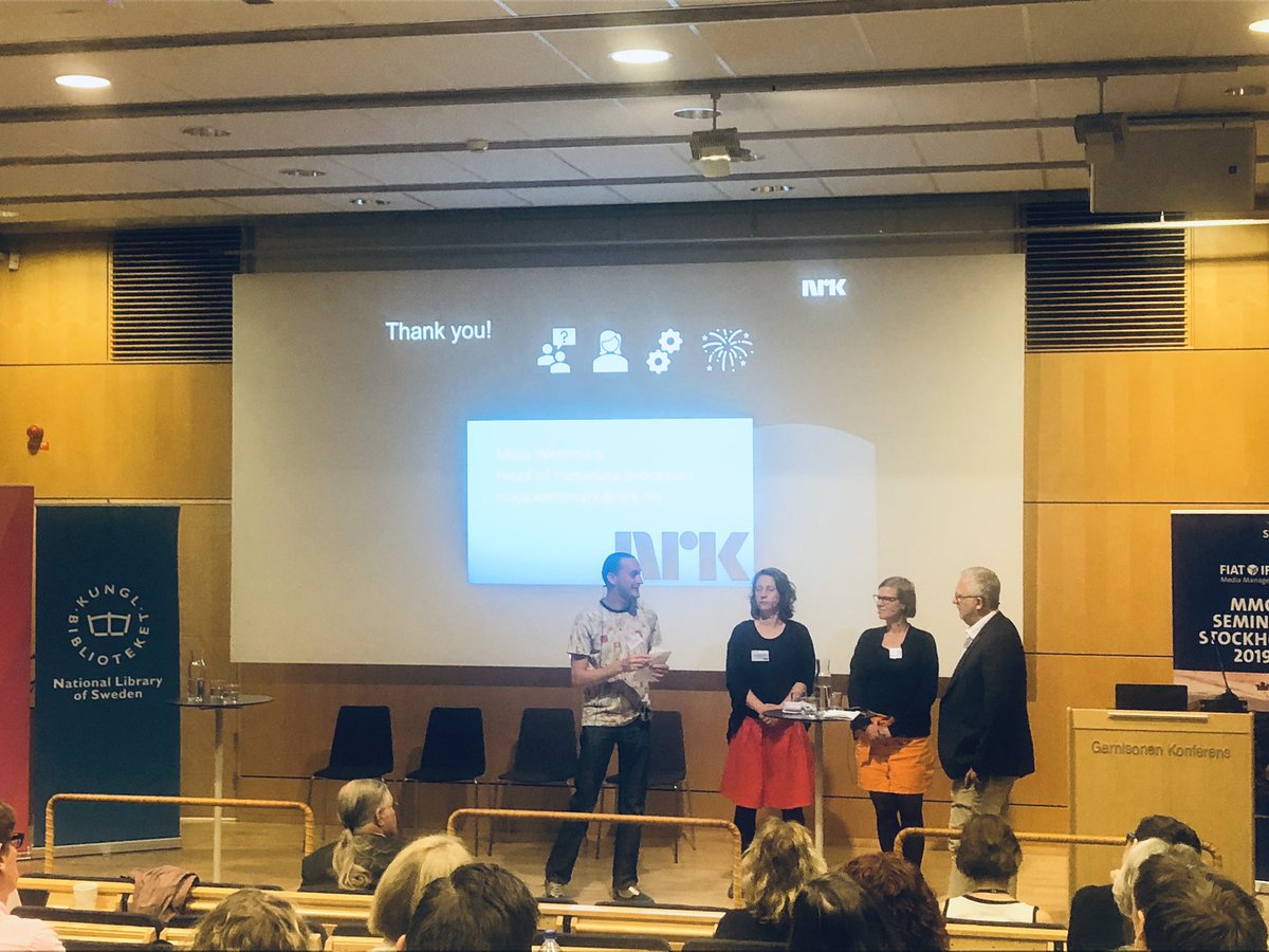 Rights in MAMs with <a href="/MajaWettmark/">Maja Wettmark</a>, Johanne Worsaae Nielsen and Gerhard Stanz: it’s crucial to identify the IPR information we need and to describe the content in the most neutral way making sure the metadata stays valid in the future #FIATMMC2019 #AVarchives