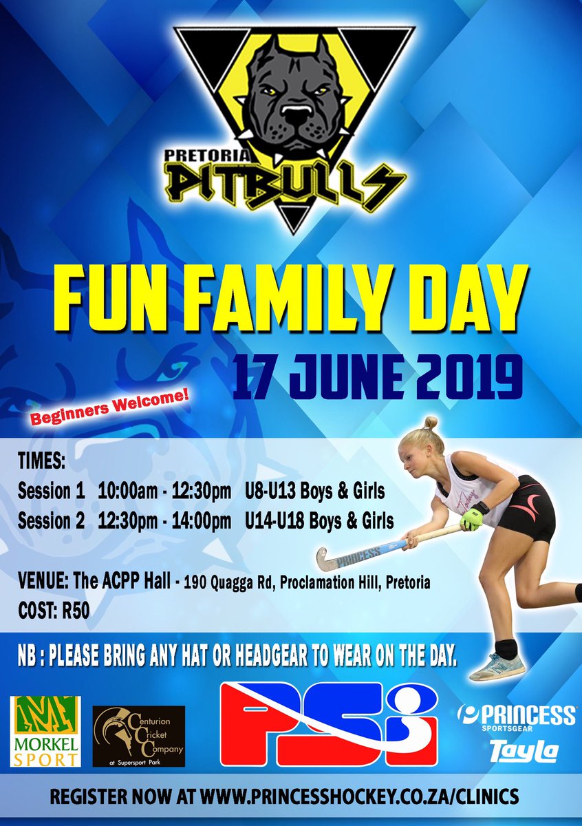 Come join us on the 17 June 2019 for a Family Fun Day!! All welcome!!😀 For more information contact us on Instagram, Facebook or contact us on email at psipretoriapitbulls@gmail@com