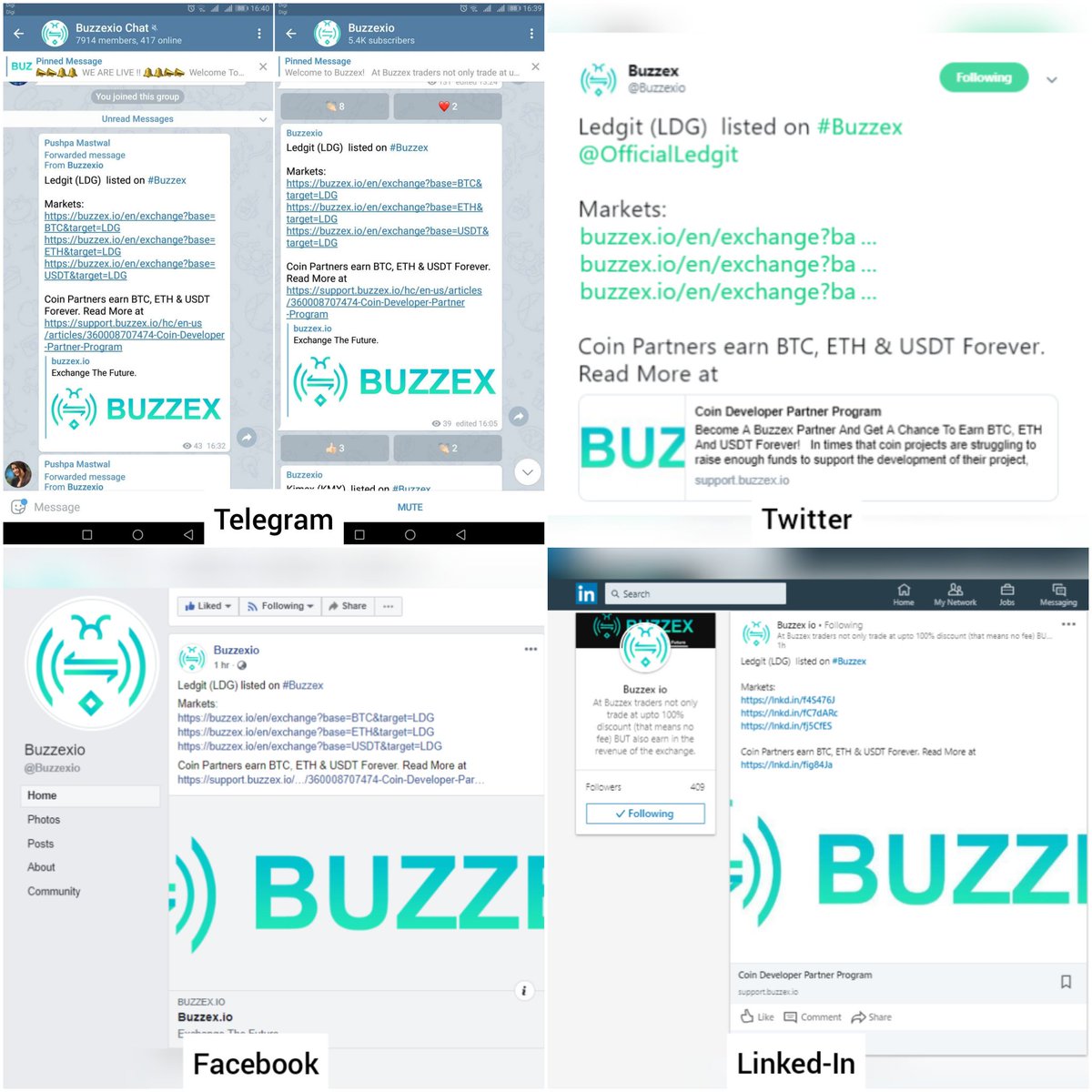 OfficialLedgit's tweet photo. Dear Ledgitians,
Once again, we are listed in Buzzex! @Buzzexio is a secured digital asset trading platform with unique features and rewards all traders with bonuses! Congratulations all Ledgitians! Follow all official channels to find out more!
#Ledgit
#LDG
#Buzzex https://t.co/REso7UCUHW